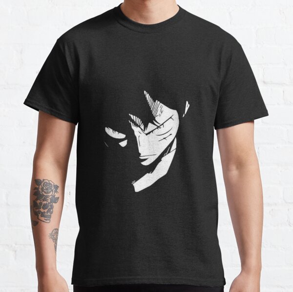 Luffy One Piece enojado Camiseta clásica