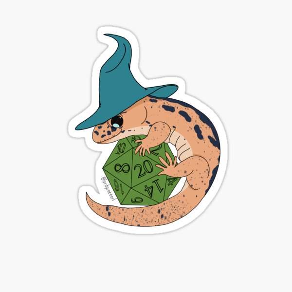 Item preview, DnD Wizard Lizard- Green designed and sold by LordGraceArt.