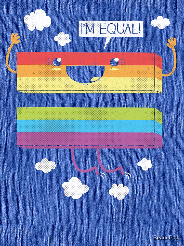 Thumbnail 7 of 7, Tri-blend T-Shirt, Equality designed and sold by BeanePod.