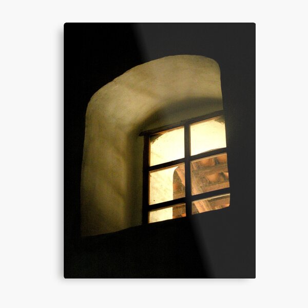 "SPANISH MISSION WINDOW" Metal Print