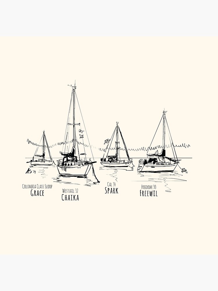 Thumbnail 4 of 4, Pillow, Boat ILL designed and sold by AndrewSteers.