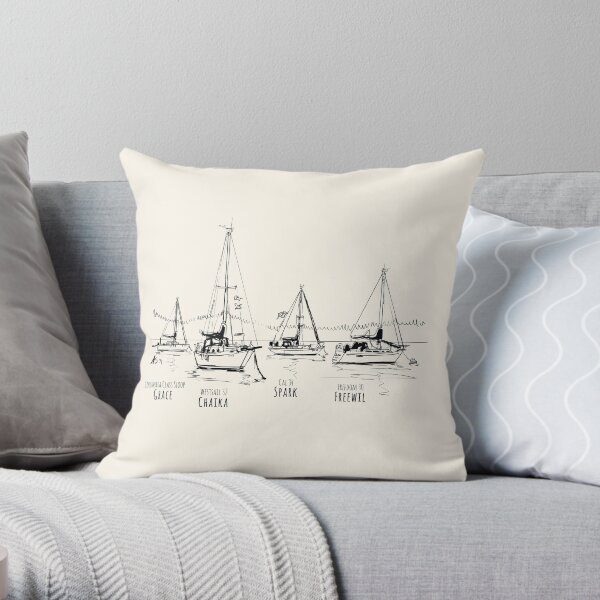 Boat ILL Throw Pillow