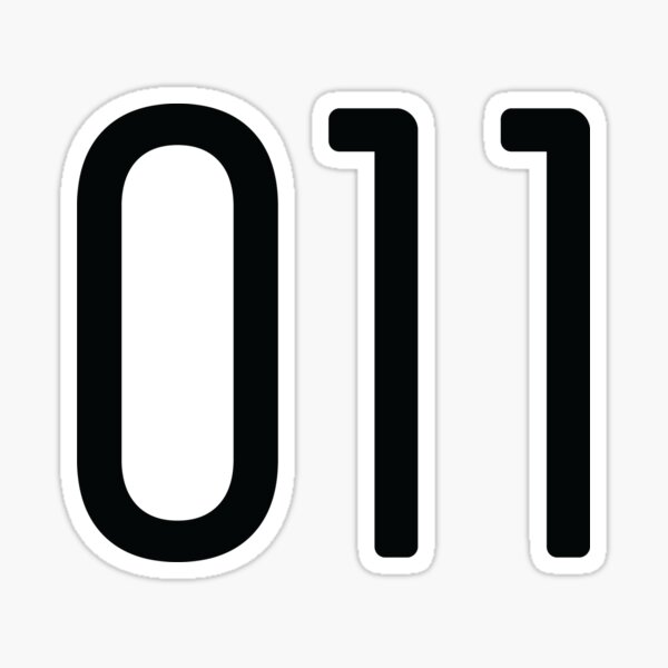 "011 tattoo" Sticker for Sale by Taylor Fitzgerald | Redbubble