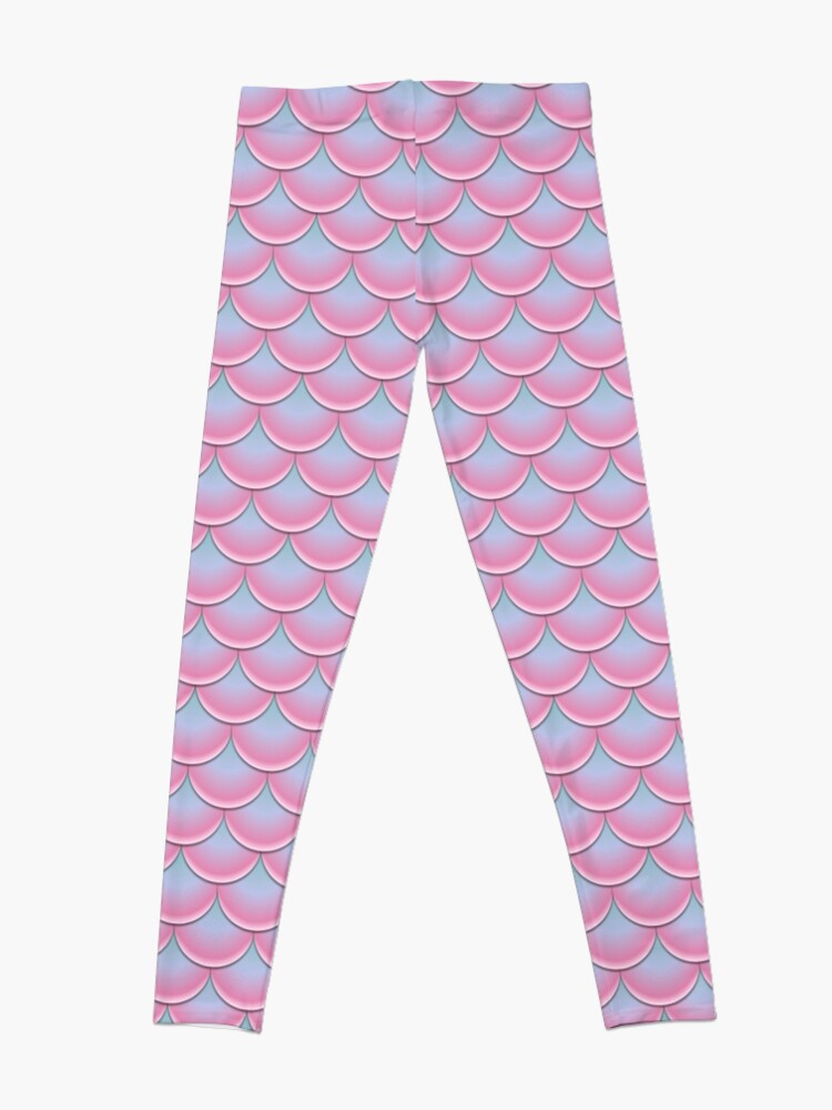 Discover Pink and Blue Mermaid Pattern Leggings