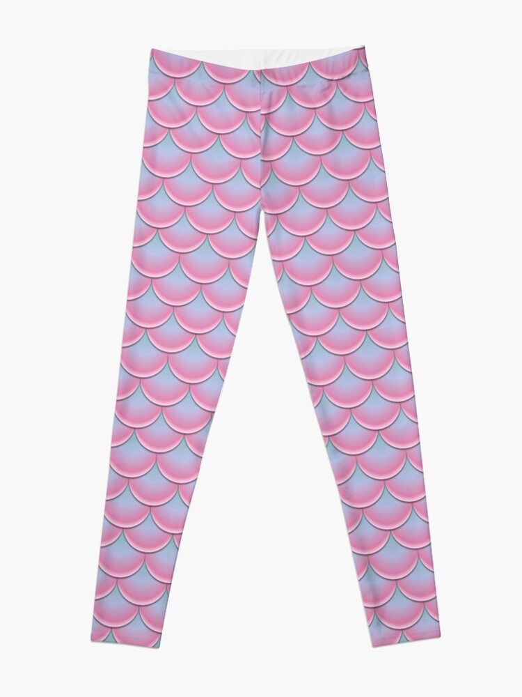 Discover Pink and Blue Mermaid Pattern Leggings