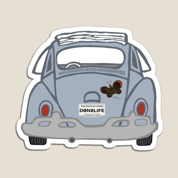 Old Classic Car With Donate Life Plates Magnet