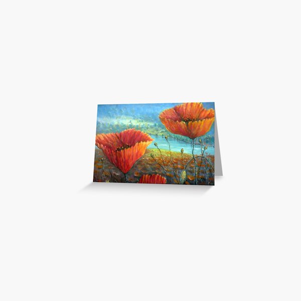 Poppy Field Provence, France Greeting Card