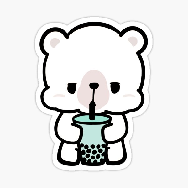 Polar Boba Bear Sticker for Sale by TheBluePig