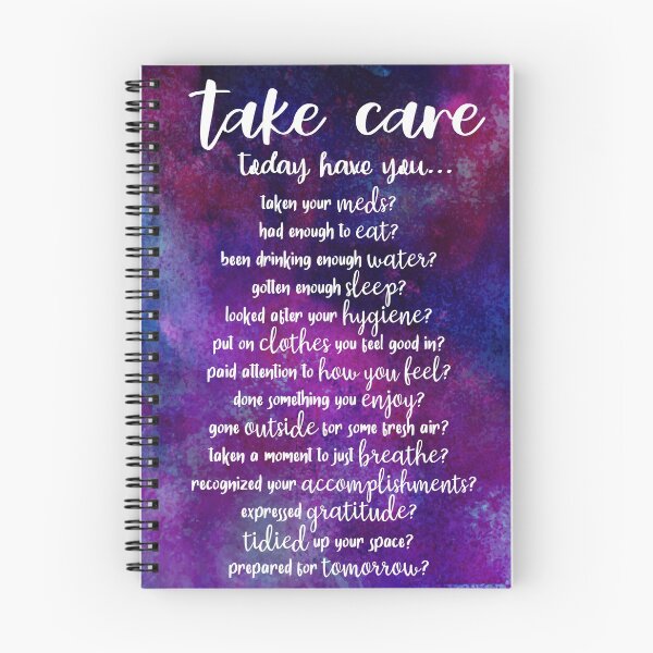 Artikelvorschau, Self Care Checkliste für Aquarellfarben entworfen und verkauft von caesiumtea.