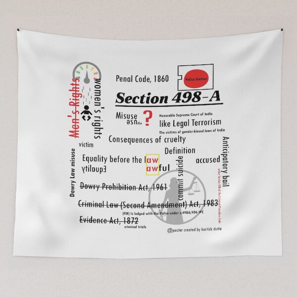 Item preview, 498a legal terrorism supreme court | 498a ipc poster | punishment for misuse of 498a poster designed and sold by KARTICK DUTTA.