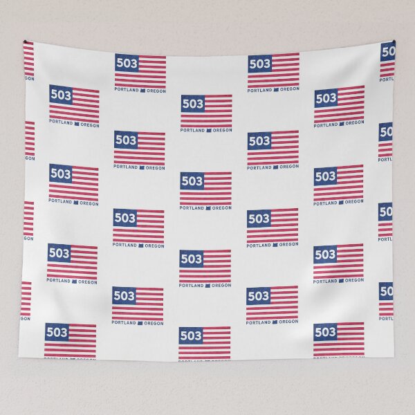 Item preview, Portland Oregon 503 American Flag USA Home Pride designed and sold by ripsydesigns.