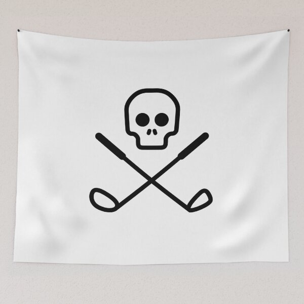 Item preview, SKULL & CROSSBONES GOLF CLUBS BLACK designed and sold by pierrelaidesign.