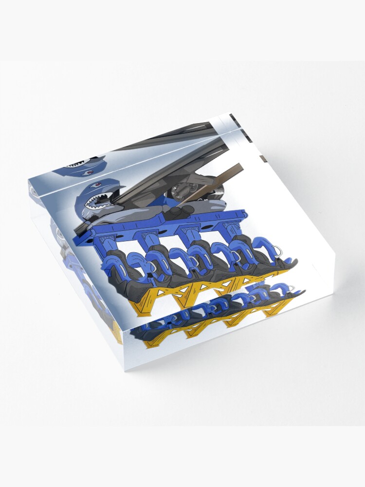 Alternate view of Afterburn Shark Train Acrylic Block