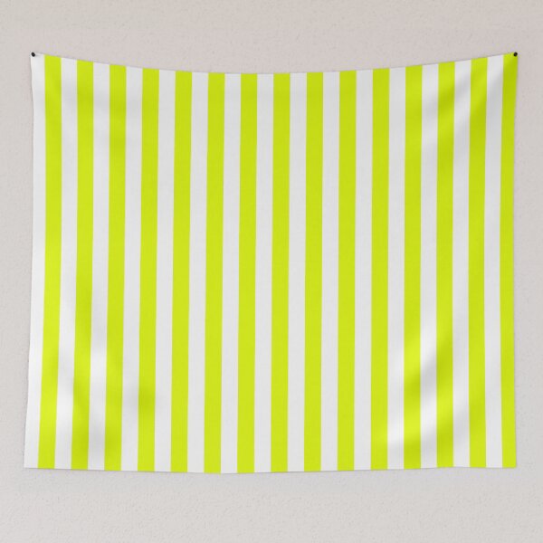 Item preview, Lemon Lime and White Vertical Stripes designed and sold by ColorPatterns.