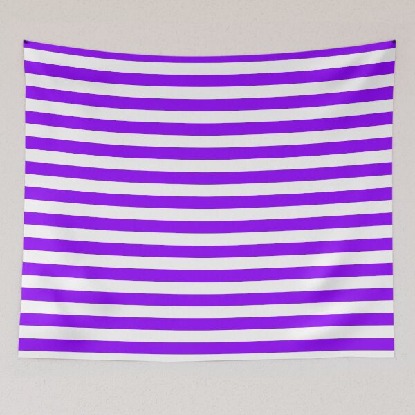Item preview, Electric Violet and White Horizontal Stripes designed and sold by ColorPatterns.