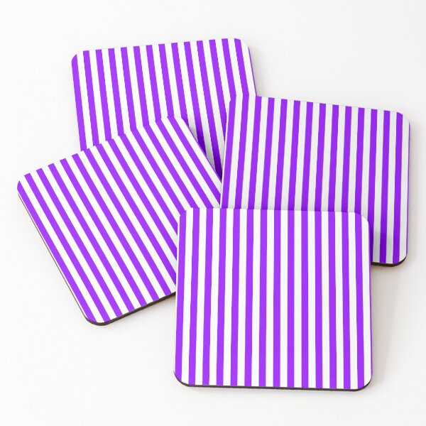 Item preview, Electric Violet and White Vertical Stripes designed and sold by ColorPatterns.
