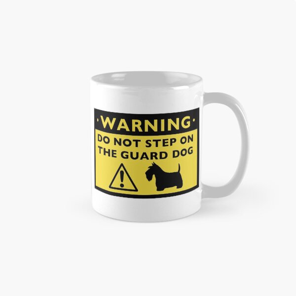 Item preview, Humorous Scottish Terrier Guard Dog Warning designed and sold by Jenn Inashvili.