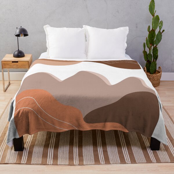 Item preview, Abstract Mountains 03 - Modern, Minimal, Contemporary Abstract - Terracotta Brown - Landscape designed and sold by Studio Grafiikka.