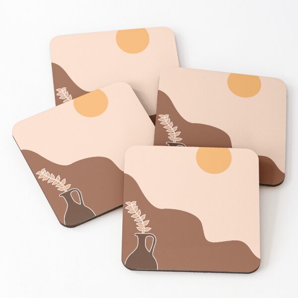 Item preview, Abstract Mountain And Vase - Modern, Minimal, Contemporary Abstract - Terracotta Brown - Landscape designed and sold by Studio Grafiikka.