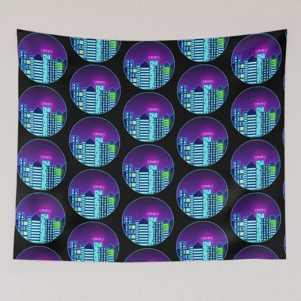 Item preview, Vaporwave City Pixel designed and sold by ssydneyart.