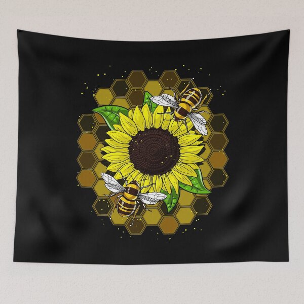 Item preview, Sunflower Bee Hippie designed and sold by underheaven.