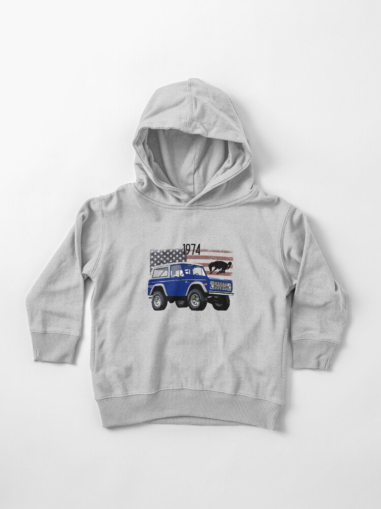 Thumbnail 1 of 5, Toddler Pullover Hoodie, 1974 Blue Ford Bronco designed and sold by FromThe8Tees.