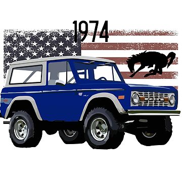 Artwork thumbnail, 1974 Blue Ford Bronco by FromThe8Tees