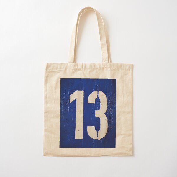 BIG and BOLD number THIRTEEN Cotton Tote Bag