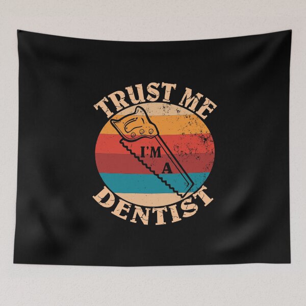 Item preview, Funny Retro Dental Surgeon -Trust Me I'm A Dentist Gift designed and sold by Grabitees.
