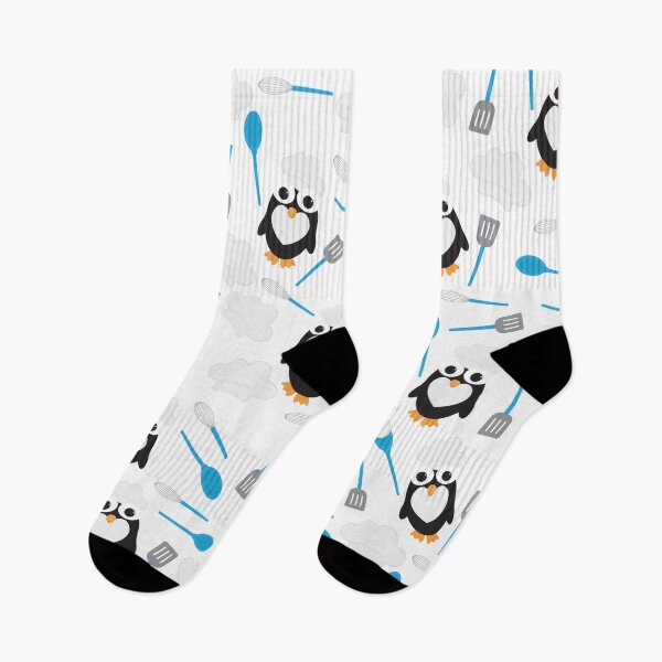 Item preview, Penguin Chef Pattern with Baking and Cooking Utensils designed and sold by sigdesign.