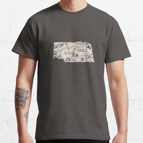 Item preview, Nebraska Vintage Picture Map designed and sold by surgedesigns.