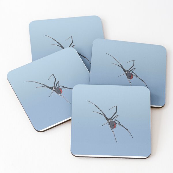 Item preview, Redback Spider (Latrodectus hasselt ) on blue designed and sold by ChrissyWild.
