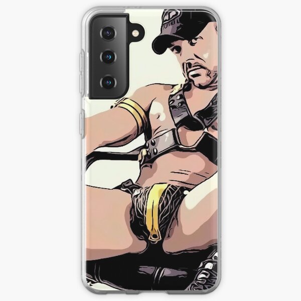 Yellow-Striped Leather Man Samsung Galaxy Soft Case