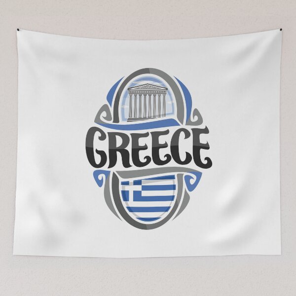 Item preview, Greece Hand Drawn Lettering Name Growing Up Greek designed and sold by ProjectX23.