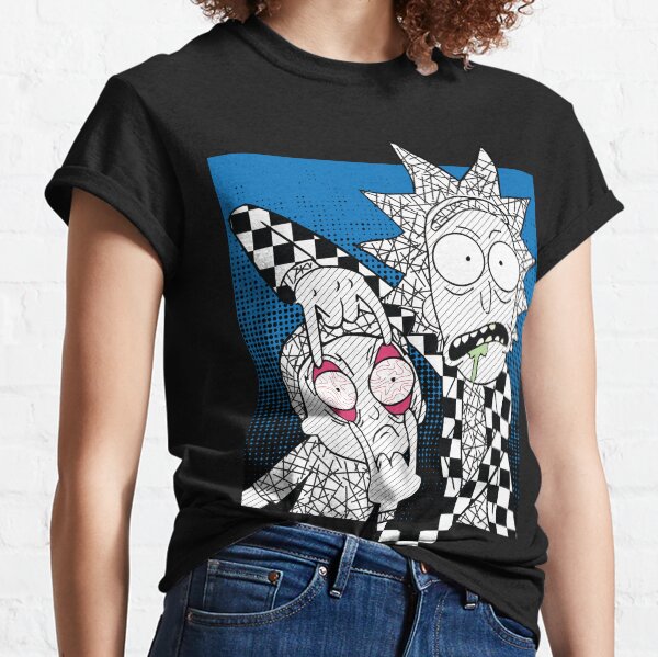 Open Your Eyes - Pretty Cool Retro Abstract Doodle Stripes Chess of Rick and Morty™ Classic T-Shirt