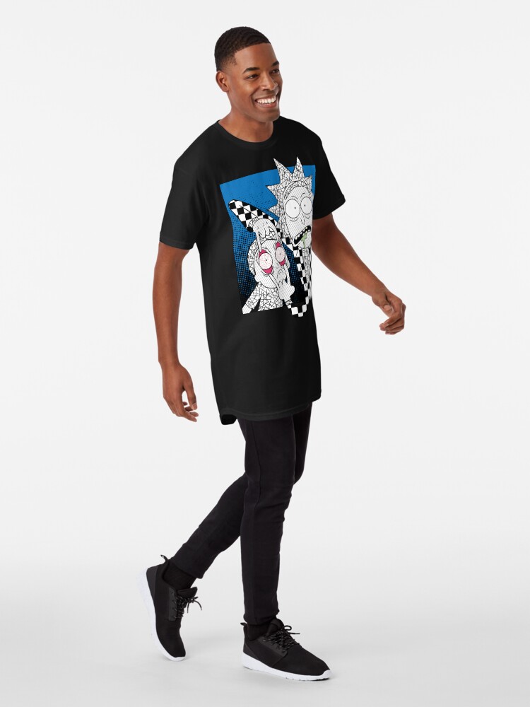 Alternate view of Open Your Eyes - Pretty Cool Retro Abstract Doodle Stripes Chess of Rick and Morty™ Long T-Shirt