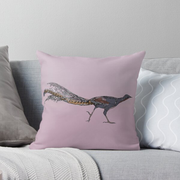 Item preview, Superb Lyrebird (Menura novaehollandiae) on rose pink designed and sold by ChrissyWild.