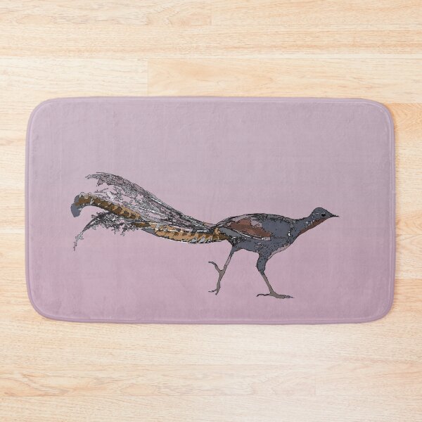Item preview, Superb Lyrebird (Menura novaehollandiae) on rose pink designed and sold by ChrissyWild.