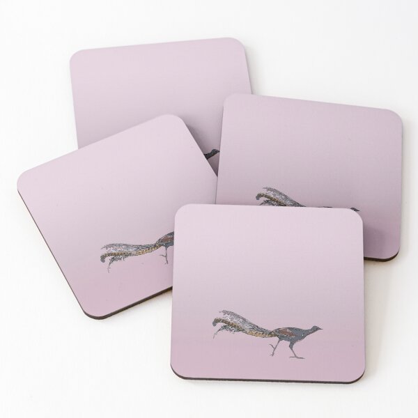 Item preview, Superb Lyrebird (Menura novaehollandiae) on rose pink designed and sold by ChrissyWild.