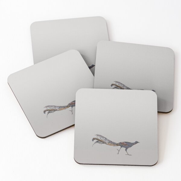 Item preview, Superb Lyrebird (Menura novaehollandiae) on grey designed and sold by ChrissyWild.