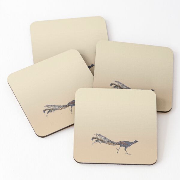 Item preview, Superb Lyrebird (Menura novaehollandiae) on yellow designed and sold by ChrissyWild.