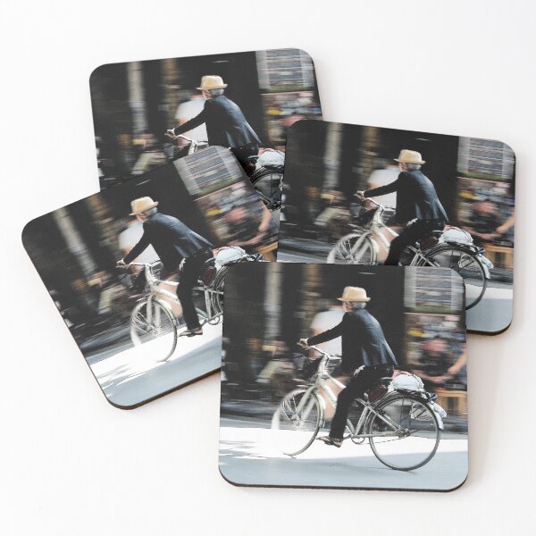 Item preview, Old man on bicycle photograph Hanoi Vietnam designed and sold by Travelling Homebody.