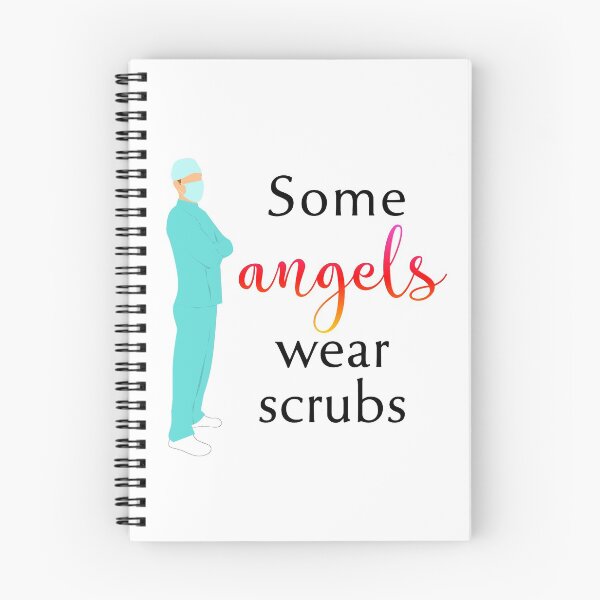 Item preview, Nurse, Doctor Gift and Appreciation | Some Angels Wear Scrubs designed and sold by ojdart.