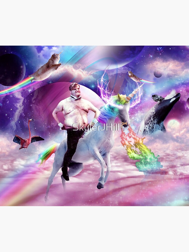 Chris Farley Riding Unicorn by SkylerJHill