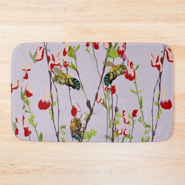 Item preview, The Blue Banded Bee (Amegilla cingulata) on lilac designed and sold by ChrissyWild.