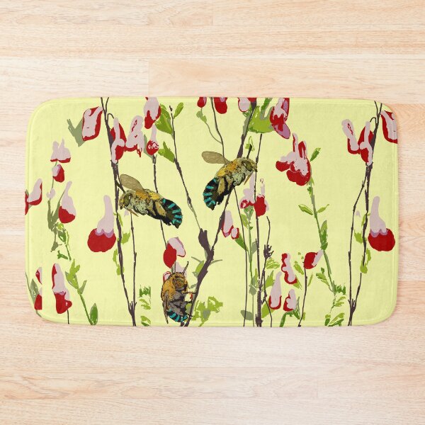 Item preview, The Blue Banded Bee (Amegilla cingulata) on lemon designed and sold by ChrissyWild.