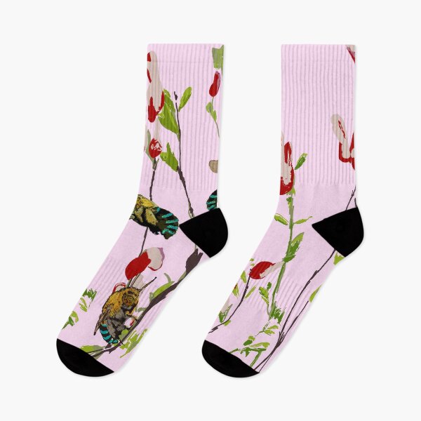 Item preview, The Blue Banded Bee (Amegilla cingulata) on pink designed and sold by ChrissyWild.