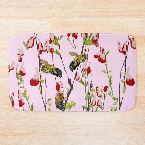 Item preview, The Blue Banded Bee (Amegilla cingulata) on pink designed and sold by ChrissyWild.