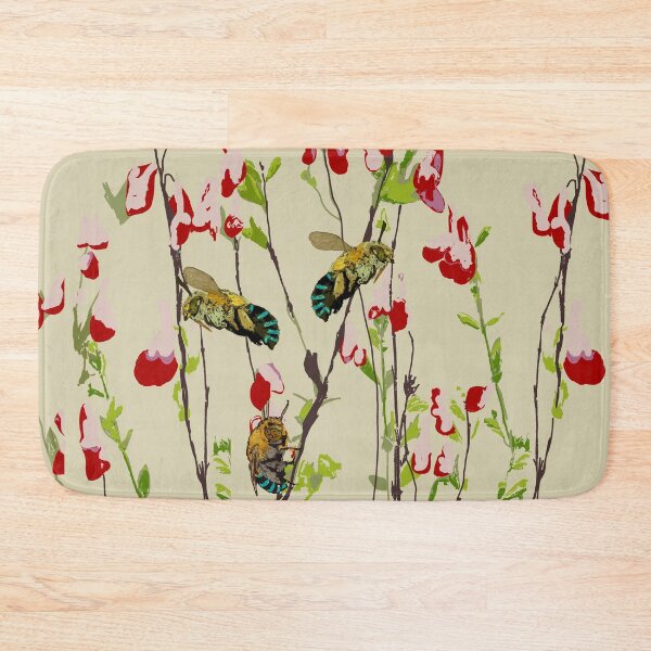 Item preview, The Blue Banded Bee (Amegilla cingulata) on beige designed and sold by ChrissyWild.