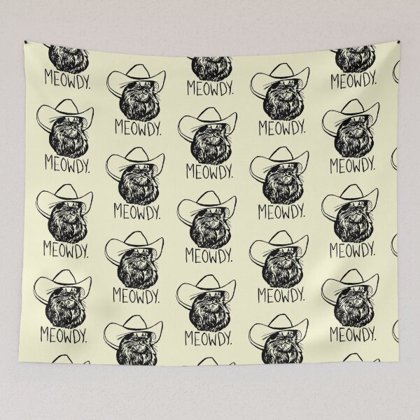 Item preview, Meowdy Texas Cat Meme designed and sold by sketchNkustom.